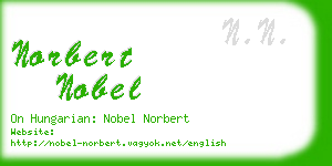 norbert nobel business card